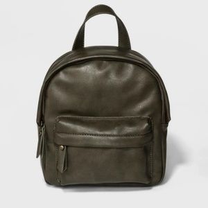 Olive Green Mini Backpack